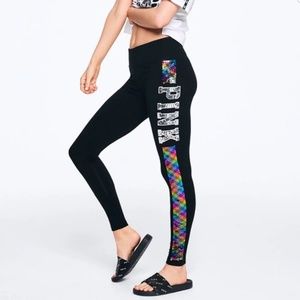 Vs pink rainbow flip sequin legging